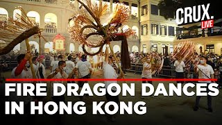 Hong Kong Celebrates Moon Festival With Tai Hang Fire Dragon Dance  Mid Autumn Festival [upl. by Lorine]