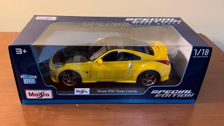 Maisto Nissan 350Z Nismo Custom Unboxing Scale 118 [upl. by Reginald]