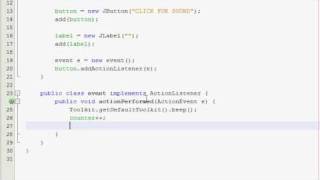 Java GUI Tutorial 9  Beeper program [upl. by Cordi]