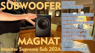 MAGNAT Monitor Supreme Sub 202A UNBOXING with specifications [upl. by Allanson]