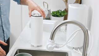 The New eSpring Water Purifier Changing the Filter AboveCounter Installation [upl. by Akinar300]