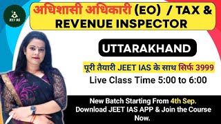 Uttarakhand Class  UKPCS EO Tax and Revenue Inspector  UK History Class [upl. by Duyne546]