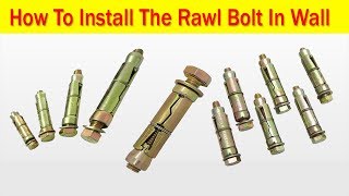 How To Install The Rawl Bolt In Wall [upl. by Bibby252]