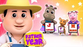 Months Of The Year Song  Kindergarten Nursery Rhymes For Babies by Farmees [upl. by Kreis]