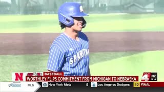 Jeter Worthley flips commitment from Michigan to Nebraska baseball [upl. by Elyad]