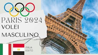 ITÁLIA X EGITO VOLEI MASCULINO OLIMPIADAS AO VIVO paris2024 olimpiadas2024 [upl. by Eidnew276]