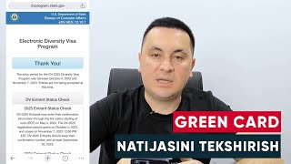 GREEN CARD NATIJALARINI TEKSHIRISH VA TIKLASH  DV2025 [upl. by Brenda]