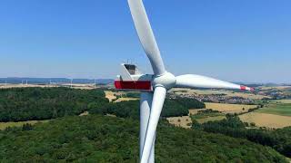 Vestas V126 aus der Luft im Windpark Fahlenberg  Hodenbachwald [upl. by Eleph]