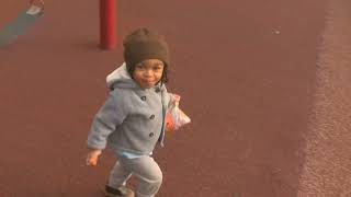 Happy Baby Drops Carrot At Playground In Chicago Illinois [upl. by Ignacius]