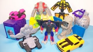 2009 TRANSFORMERS 2 REVENGE OF THE FALLEN FULL SET OF 8 BURGER KING MEAL COLLECTIBLES VIDEO REVIEW [upl. by Alegnad]