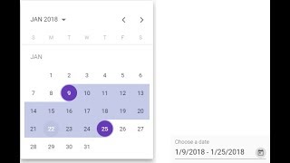 Angular Material range datepicker [upl. by Buote625]