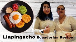 Llapingacho and Peanut Sauce Ecuadorian Recipe [upl. by Nibuz320]