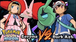 Pokemon Battle Challenge 16  Serena Vs Dark Ash Love Confession [upl. by Aynwad987]