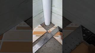 This is how to connect the corner tiles to match the water drain pipe [upl. by Patience827]