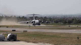 C5 and C17 landing and takeoff at SFO [upl. by Thorsten]