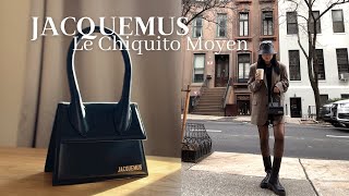 Jacquemus Le Chiquito Moyen Bag  Review amp What fits in my bag [upl. by Aidiruy]