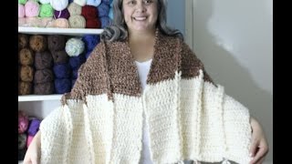 Learn to Crochet  Jacobs Ladder shawl [upl. by Anauq]