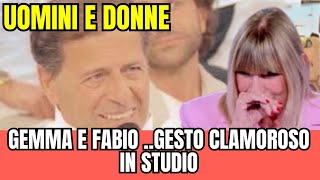 GEMMA E FABIO GESTO CLAMOROSO IN STUDIO A UOMINI E DONNE [upl. by Stelle880]