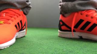 My red Adidas ZX FLUX Runningshoes on Foot [upl. by Bartle]