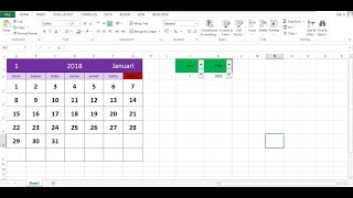 CARA MEMBUAT KALENDER OTOMATIS PADA EXCEL DENGAN MUDAH DAN CEPAT  VIDEO TUTORIAL [upl. by Antons]