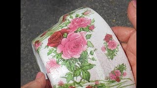 Top 5 Decoupage tips to avoid Wrinkles w Napkins [upl. by Osgood269]