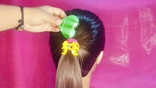 Simple Easy Juda Hairstyle  Quick Clutcher Juda Hairstyle  BARNAS MAKEOVER [upl. by Philly566]