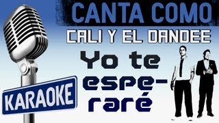 Yo te Esperaré con letra  Cali y El Dandy Karaoke [upl. by Niveg]