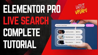 Add ELEMENTOR LIVE SEARCH in Wordpress Websites  Elementor Pro v323 Latest Update🔥🔥 [upl. by Gui288]