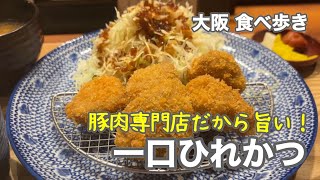 【大阪心斎橋】豚肉専門店だから旨い！一口とんかつ [upl. by Hi]