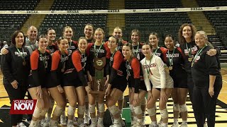 HS Volleyball Coldwater Sweeps Marion Pleasant to Earn DIV VI State Crown [upl. by Limay]