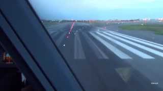 Airbus A330300 Cockpit Landing at Newark KEWR [upl. by Vogel741]