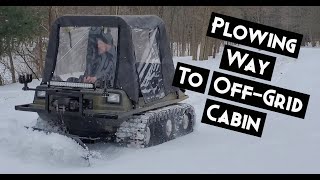 Plowing Out Snowy Off Grid Cabin [upl. by Dorris]