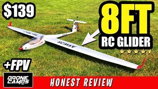 8FT RC GLIDER  Volantex ASW28 V2  Full Review Flights and FPV Setup [upl. by Aivatco]