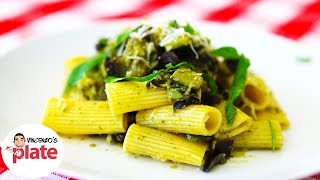 PESTO PASTA RECIPE with Zucchini amp Eggplant Aubergine  Vegan Pasta [upl. by Luapnhoj]