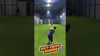 HATTRICK 6ers🔥cricketshorts sixhitter cricketlover iplcricket viralvideo powerhitting viral [upl. by Dina]