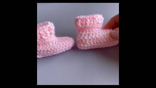 COMO TEJER 👆ZAPATITOS DE BEBÉ 👶 A CROCHET 🧶 [upl. by Araz]