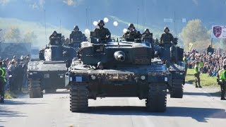 Swiss Alps Thun meets Army Defile 2016 Steelparade Tank swiss Switzerland [upl. by Liagibba]