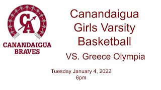 Canandaigua Girls Varsity Basketball vs Greece Olympia 142022 [upl. by Ahsimrac]