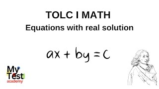 TOLC I Math Sample Question  Equations with real solution [upl. by Budd590]