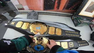 FINDING AUTHENTIC WWE WORLD CHAMPIONSHIP BELTS AT THE FLEA MARKET HE DIDN’T LIKE MY OFER AT FIRST [upl. by Ienttirb]