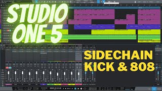 How to Sidechain Kick and 808 Studio One 5 [upl. by Atiuqet]