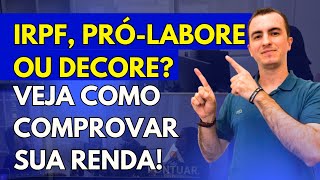 IRPF PRO LABORE OU DECORE Veja como comprovar sua renda 🤩🙌🏻 [upl. by Enirehtac362]