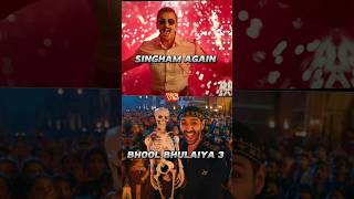 Singham Again 👑💙 vs BB3 👿🤩 1st day collection 🤩💥  Ajay 🤩💕 vs Karthik 🔥🎉  comparison 🤩 shorts [upl. by Lotsirk]