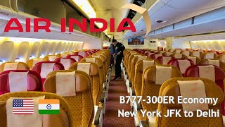 The Air India Experience Boeing 777300ER Economy from New York JFK to Delhi [upl. by Krigsman]