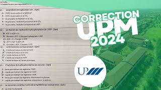 Correction du concours UPM 2024 SVT  Préparation des concours de médecine au Maroc [upl. by Rehsu]