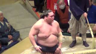 Hatsu 2024 Day 11 Terunofuji vs Onosho [upl. by Petrick]