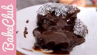 Chocolate Lava Cake Fondant au Chocolat  BakeClub [upl. by Annerol]