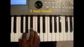 How To Play F Sus2 Chord On Piano Fsus2 [upl. by Sezen]