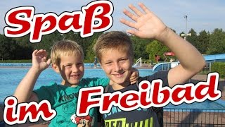 SommerFerien 2015 Vlog  Spaß im Freibad  Fun in the lido pool  Kanal für Kinder Kinderkanal [upl. by Aisiram]