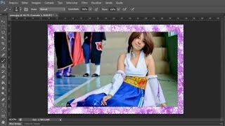 Tutorial de Como Fazer Moldura Simples e Personalizada com Photoshop D [upl. by Ferreby]